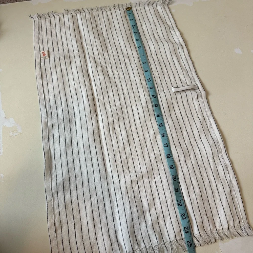 Handmade Striped Fringe Linen Hand Towel